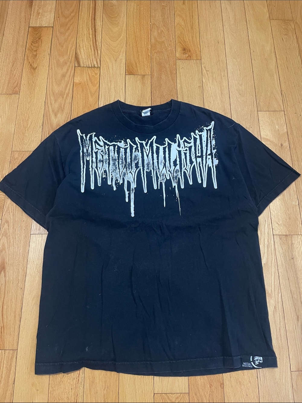 Metal Mulisha Black Tee with White Drip Logo